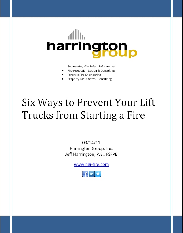 Six ways to Prevent Your Lift Trucks from Starting a Fire