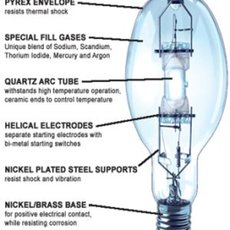 Parts of gas-discharge lamp