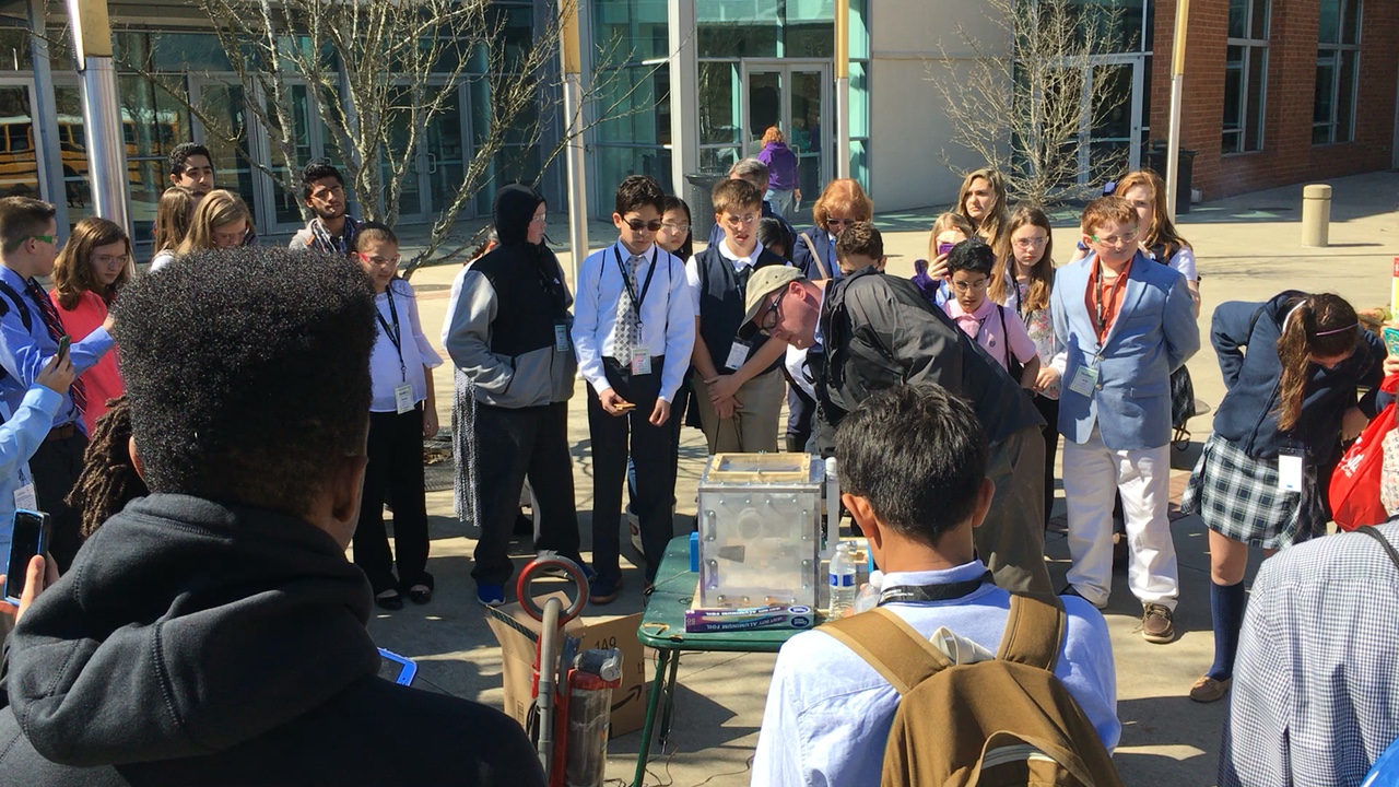 Demonstration to group of students