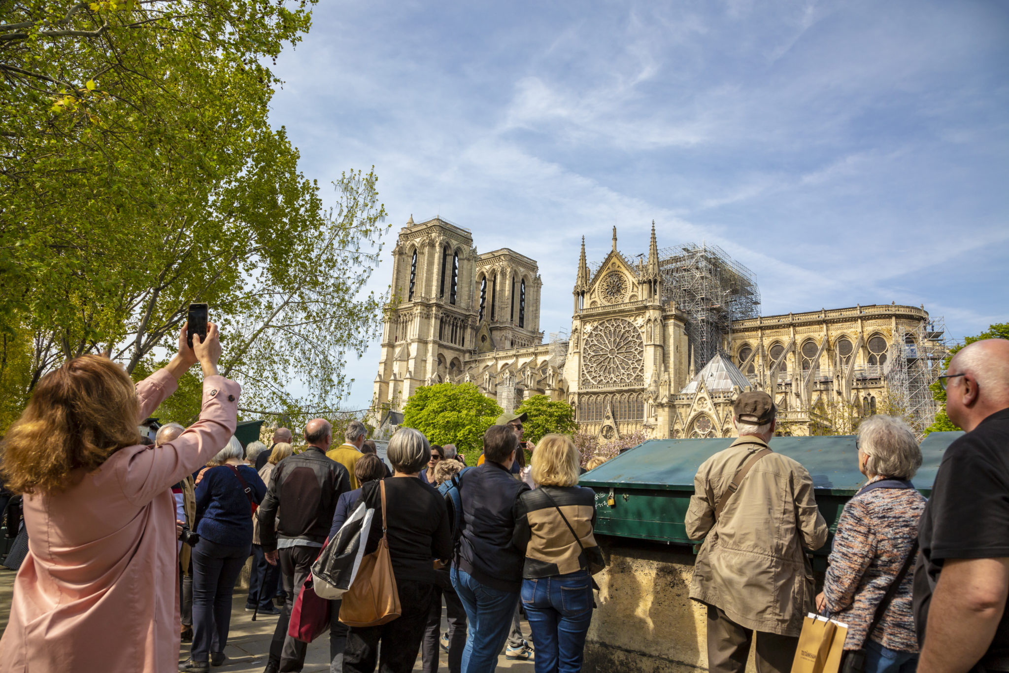 People looking at Historical building