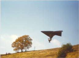 Person hang gliding